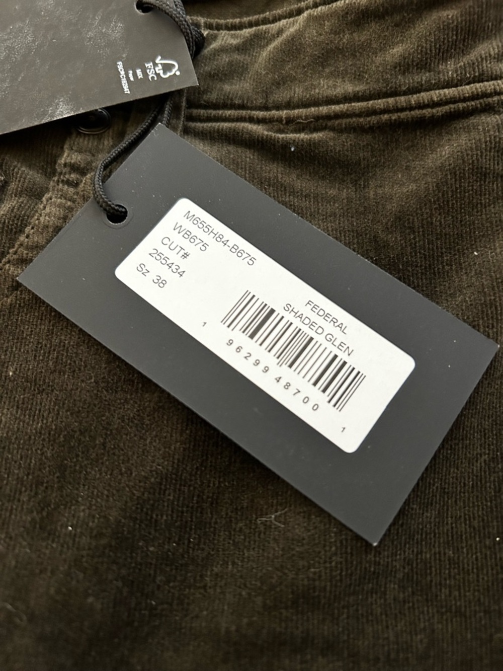 Federal Corduroy Men's Straight-Leg Jeans Shaded Glen - Picture 6 of 9